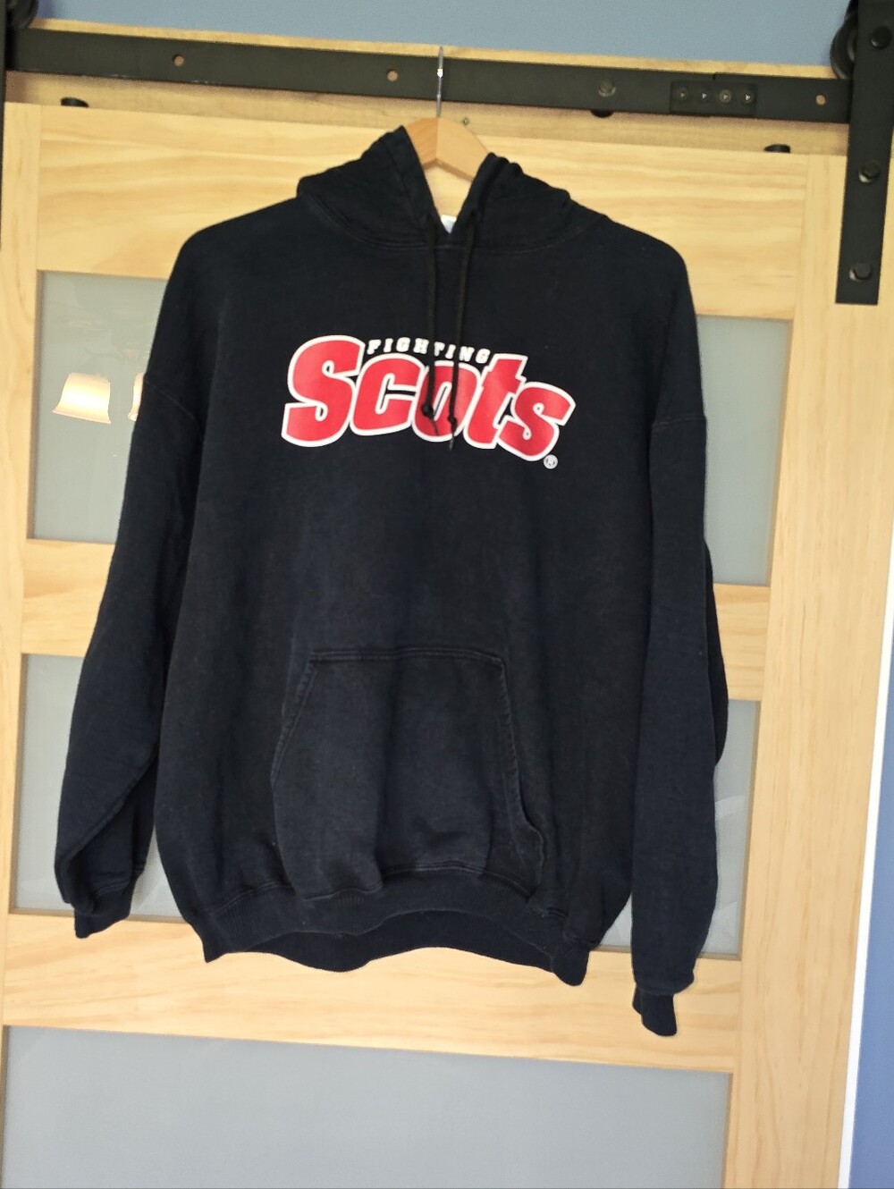 Gildan Black Hoodie with Monmouth Fighting Scots